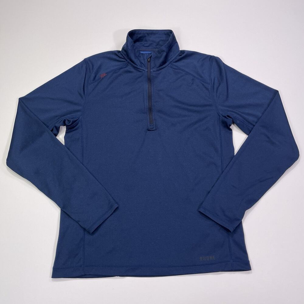 Rhone 1/4 Zip Performance Pullover Men’s‎ Small Athletic Golf Running Blue